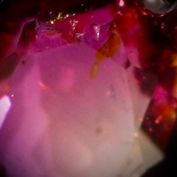 Red Tourmaline .80ct Rose Gold Silver Pendant - Picture 3 of 7